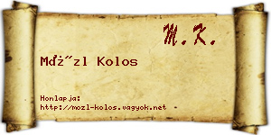 Mözl Kolos névjegykártya